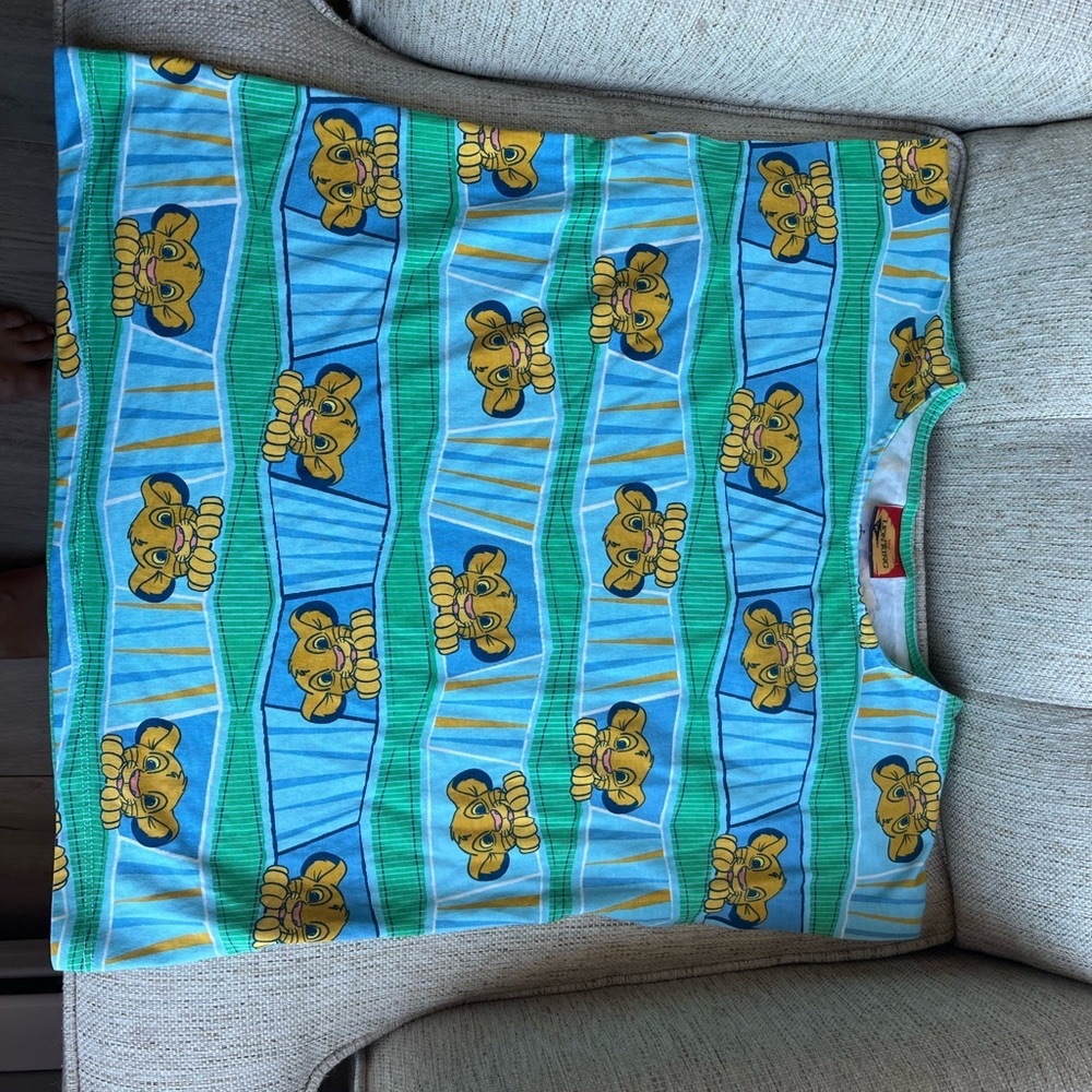 Disney The Lion King Green and Blue Striped Top simba sleeveless top